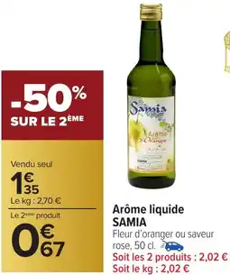 Carrefour Market Arôme liquide SAMIA offre