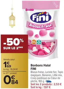 Carrefour Market Bonbons Halal FINI offre