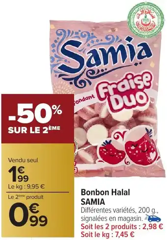 Carrefour Market Bonbon Halal SAMIA offre