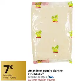 Carrefour Market Amande en poudre blanche FRUIDELYS offre