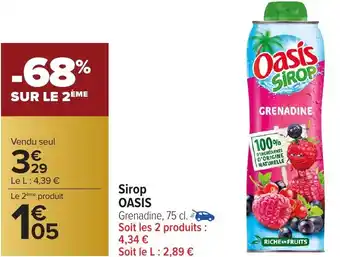 Carrefour Market Sirop OASIS offre