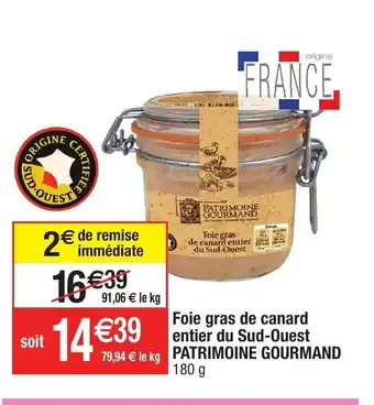 Migros Foie gras de canard entier du Sud-Ouest offre
