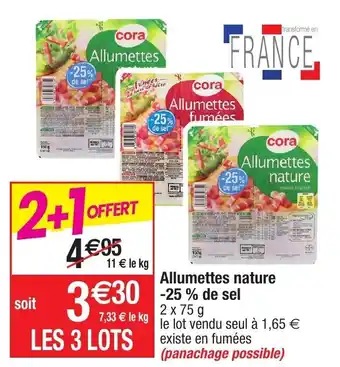 Migros Allumettes nature -25% de sel offre