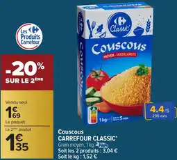 Carrefour Market Couscous CARREFOUR CLASSIC offre