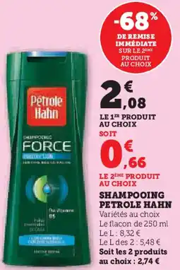 Super U Shampooing petrole hahn offre