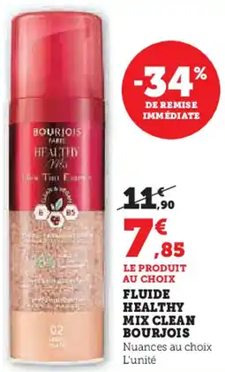 Super U Fluide healthy mix clean bourjois offre