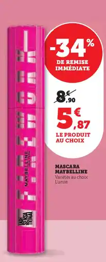 Super U Mascara maybelline offre