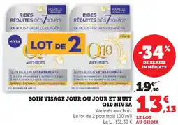 Super U Soin visage jour ou jour et nuit q10 nivea offre