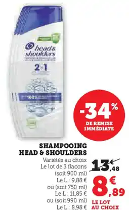 Super U Shampooing head & shoulders offre