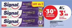 Super U Dentifrice signal integral 8 offre