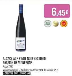 Match BESTHEIM Alsace aop pinot noir passion de vignerons offre