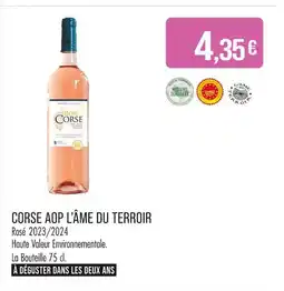 Match L’ÂME DU TERROIR Corse aop offre