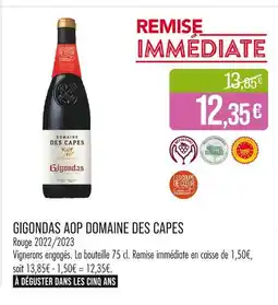 Match DOMAINE DES CAPES Gigondas AOP offre