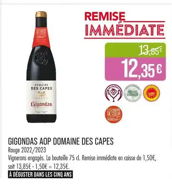 Match DOMAINE DES CAPES Gigondas AOP offre