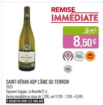 Match L'âme du terroir Saint-véran AOP offre