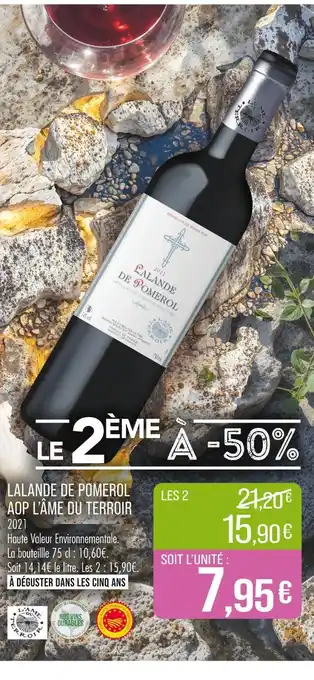 Match L’ÂME DU TERROIR Lalande de pomerol aop offre