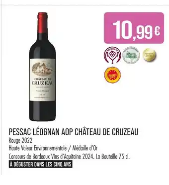 Match Pessac léognan aop château de cruzeau offre