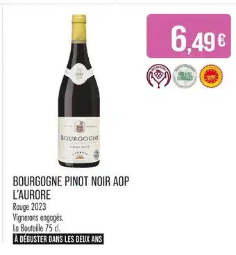 Match Bourgogne pinot noir aop l’aurore offre