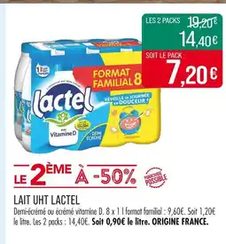 Match LACTEL Lait UHT offre