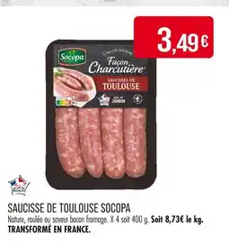 Match SOCOPA Saucisse de toulouse offre