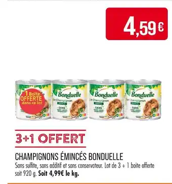 Match Bonduelle Champignons Émincés offre