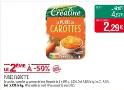 Match Florette Purée offre