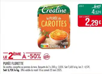 Match Florette Purée offre