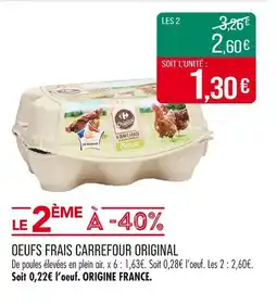 Match Carrefour Original Oeufs frais offre