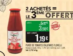 Match FLORELLI Purée de tomates italiennes offre