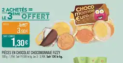 Match FIZZY Pièces en chocolat chocomonnaie offre