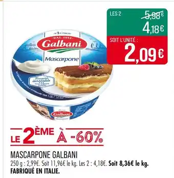 Match Galbani Mascarpone offre