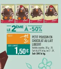 Match LIBEERT Petit poussin en chocolat au lait offre