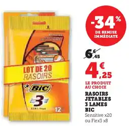 Super U Rasoirs jetables 3 lames bic offre