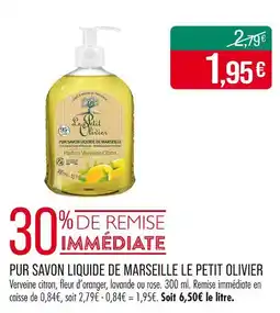 Match Le Petit Olivier PUR SAVON LIQUIDE DE MARSEILLE offre