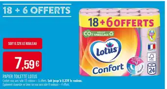 Match Lotus Papier Toilette offre