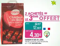 Match CORA Charbon de bois spécial barbecue offre