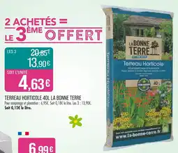 Match LA BONNE TERRE Terreau horticole 40l offre