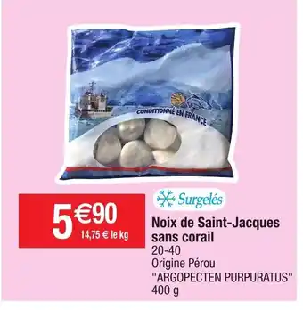 Noix de Saint-Jacques sans corail