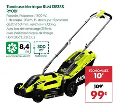 Truffaut RYOBI Tondeuse électrique rlm 13e33s offre