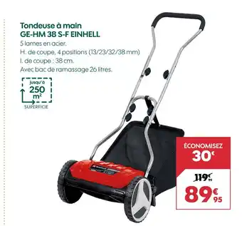 Truffaut EINHELL Tondeuse à main ge-hm 38 s-f offre