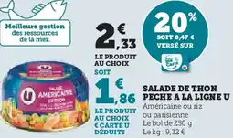 Super U Salade de thon peche a la ligne u offre