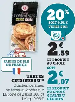 Super U Tartes cuisinees u offre