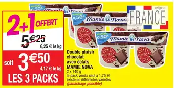 Migros Double plaisir chocolat avec éclats offre