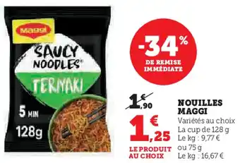 Super U Nouilles maggi offre