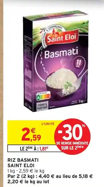 Intermarché SAINT ELOI Riz basmati offre