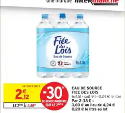 Intermarché Fiee des Lois Eau de Source offre