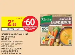 Intermarché KNORR Soupe liquide mouliné de légumes offre