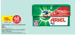 Intermarché ARIEL Lessive pods + 4 en 1 ultra détachant x30 (b) offre