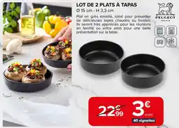 Carrefour Lot de 2 plats à tapas offre