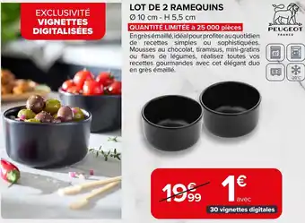 Carrefour Lot de 2 ramequins offre